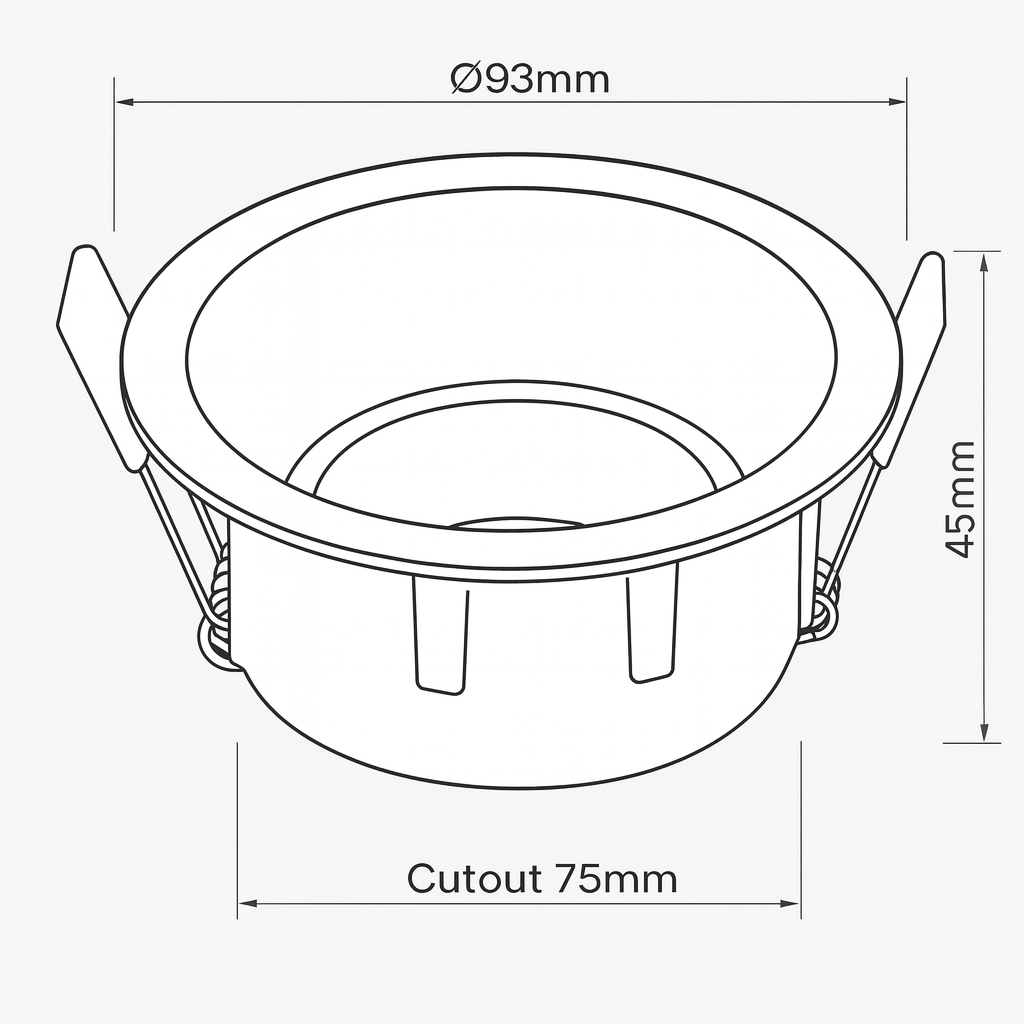 SPOT LIGHT FRAME (15) black - round