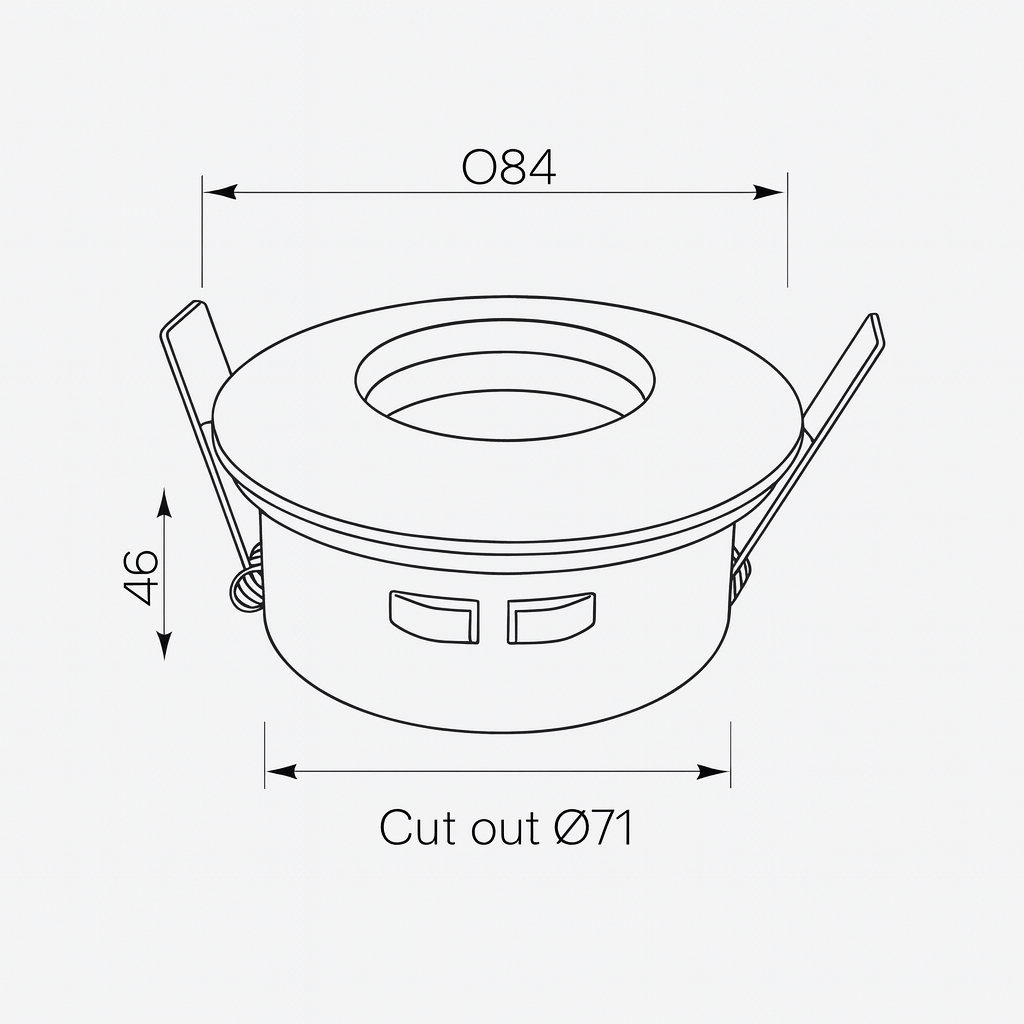 SPOT LIGHT FRAME IP65 white - round