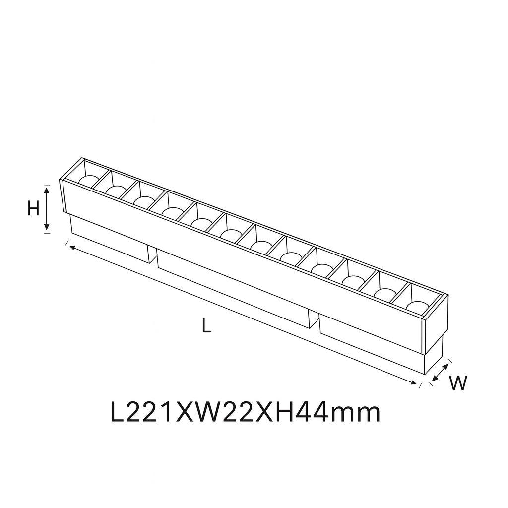 MAGNETIC GRILL LIGHT 12W 4000K