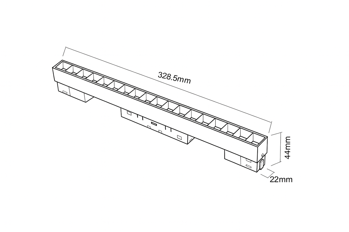 MAGNETIC GRILL LIGHT 18W 3000K